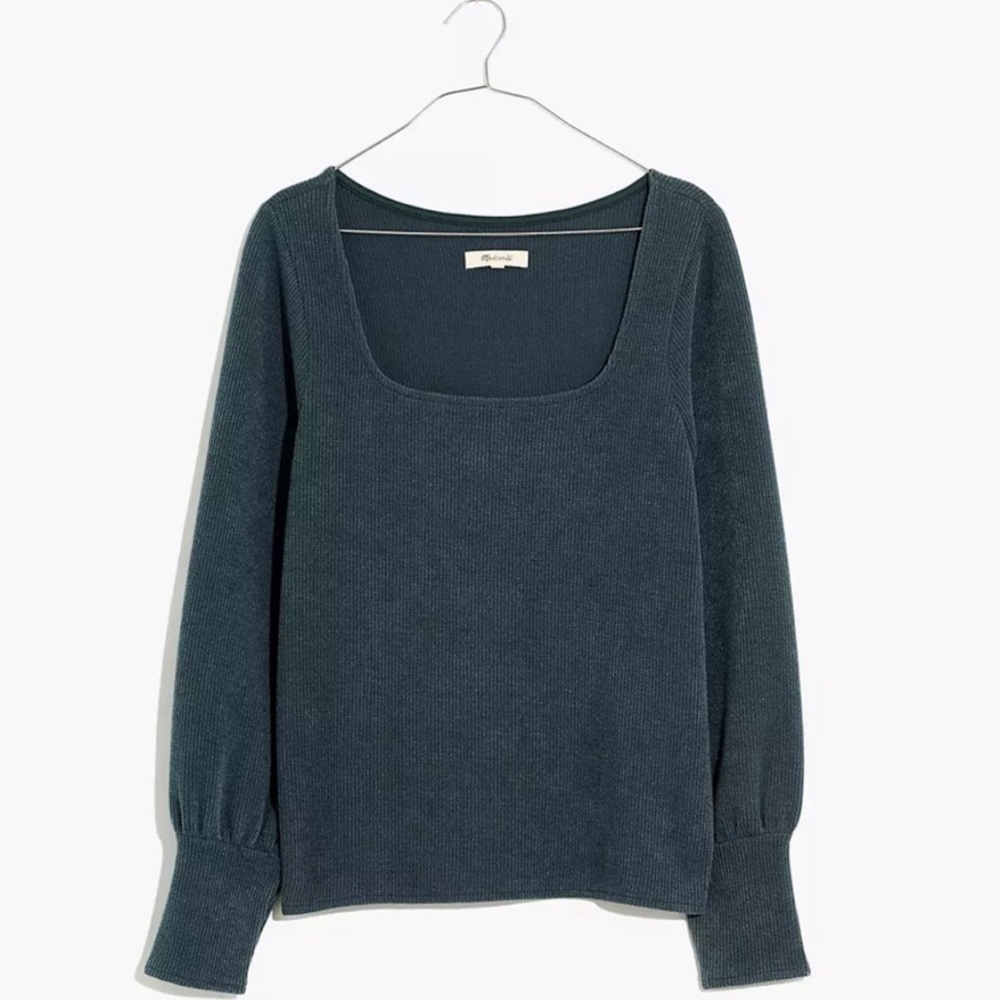 Madewell Ribbed Square Neck Sweater
